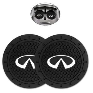 Silicone car cup inserts with infiniti logo